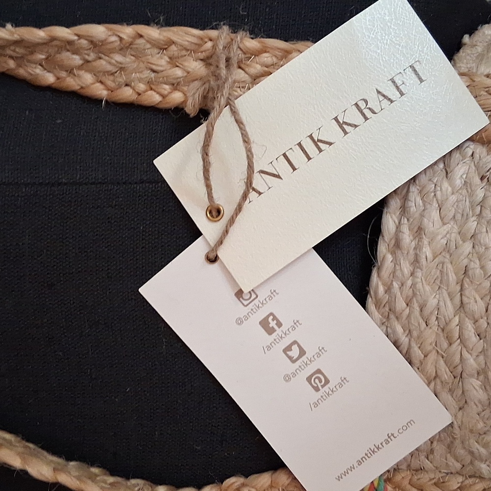 Antik Kraft   Tan and Green Tote Bag with Sturdy Design. NWT - Picture 2 of 6